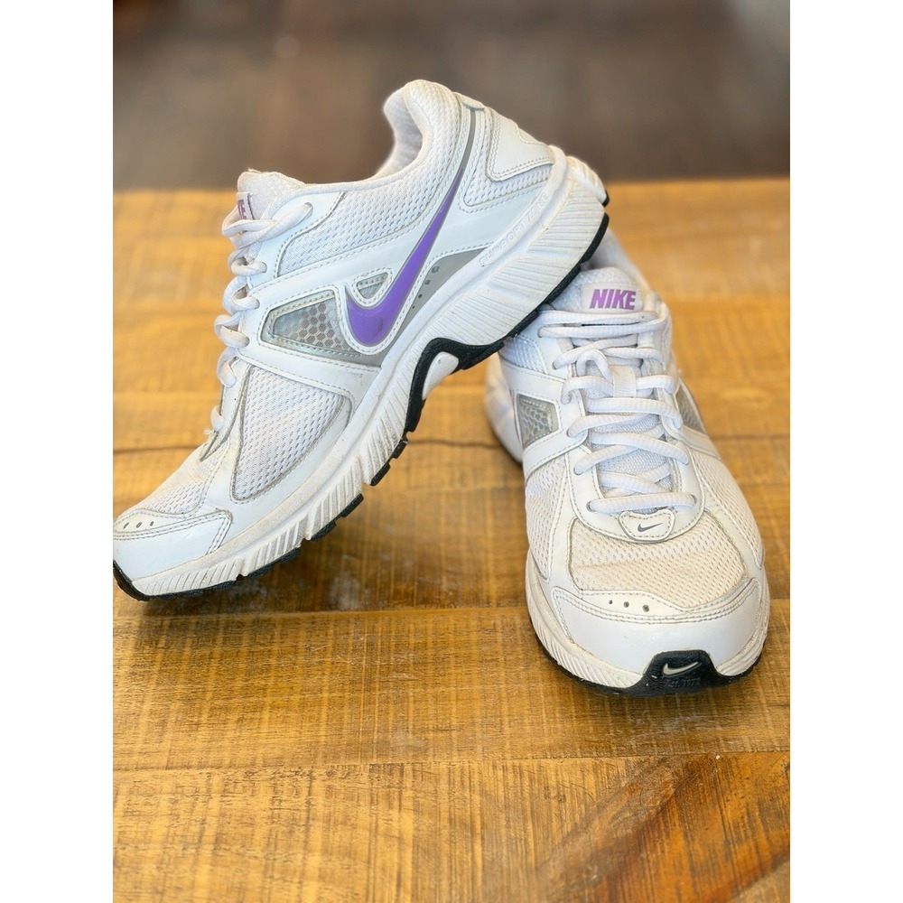 Nike Dart 9 443863-101 White/purple Running Shoes Sneakers Women's Size 8.5